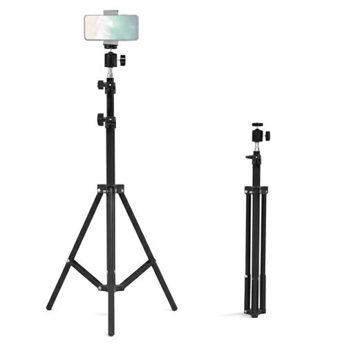 Tengsun 63‘’ Tripod Stand Holder Lightweight Tripod with 360° Ball Head Remote 1/4