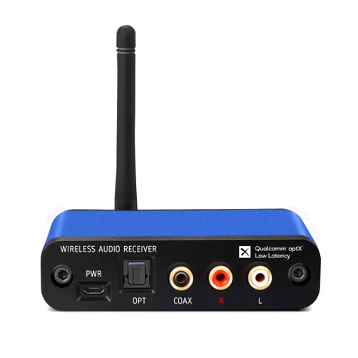 BluDento BLT-2 True Hi-Fi Bluetooth v5.1 Audio Receiver, Built-in TI DAC for Analog Stereo RCA Output, Enhanced Working Range, Digital Coaxial & Optical Outputs