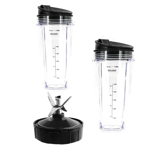 3D-Star 10cm Diameter 6 Fins Extractor Blades Replacement Part with 24OZ Cups for Ninja Blender Only fit for Nutri Ninja Auto iQ BL450-70 BL451-70 BL454-70 BL455-70 BL482-70