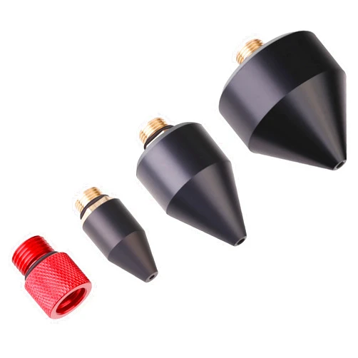 Hromee 1/8-Inch Rubber Tip Set for Air Blow Gun, 4 Pieces Air Compressor Gun Nozzle with 1/2-Inch High Flow Adapter
