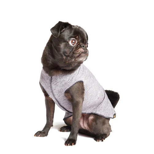 Gold Paw Sun Shield Dog Tee – T-Shirt for Canines – UV Protection, Pet Anxiety Relief, Wound Care – Protects Against Foxtails, Aids Alopecia - Machine Washable, All Season – Size 26 – Grey