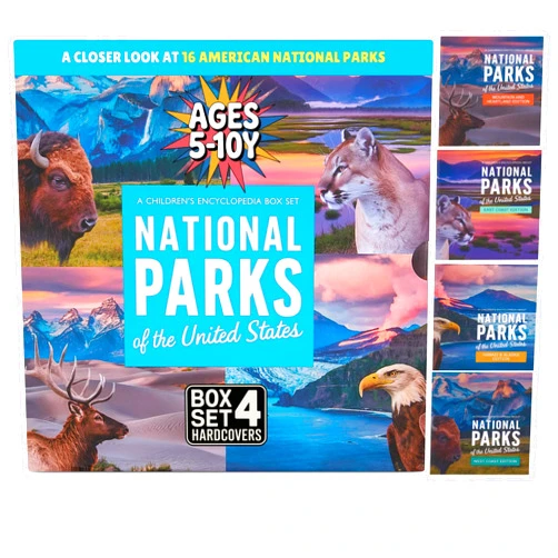 Abracadabra Books Explore 16 National Parks – Kids Hardcover Box Set (Ages 6-10) | Educational Nature & Wildlife Books | Giftable Non-Fiction Set for Curious Kids | ... Trip Learning (National Parks of the USA)