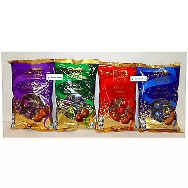 Moser Roth Grand Chocolates: Chocolate Crème, Premium Collection, Hazelnut Almond, Crispy Hazelnut, 5.3oz 150g (Four Bags)