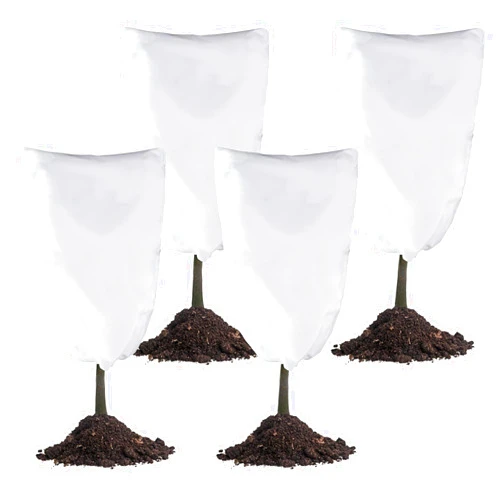 LOVYNO 4PCS Plant Covers Freeze Protection Winter Plant Covers for Outdoor Plants Plant Frost Protection Covers with Drawstring Frost Blankets for Plants 47.2 * 31.4 Inch