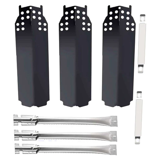 BBQ-PLUS Grill Replacement Parts for Charbroil Classic 360 3-Burner 463773717 G215-0203-W1 G320-0200-W1A,Heat Plates, Grill Burner, Carryover Tube for Char Broil Classic 280/American Gourmet 2 Burner