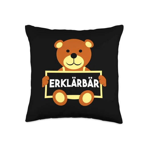 Lehrer Referendar Erklärbär Geschenk Explanatory Referendar Teacher Throw Pillow, 16x16, Multicolor