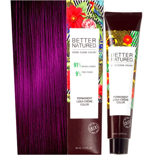 Permanent 4VV Medium Intense Violet Hair Color Dye - Naturally-derived, Vegan & 100% Gray Coverage that Lasts up to 8 Weeks