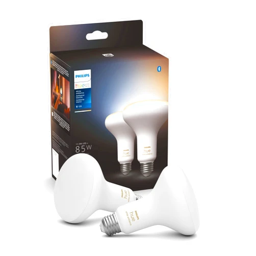 Philips Hue White Ambiance BR30 LED Smart Bulbs (Bluetooth Compatible), Compatible with Alexa, Google Assistant, and Apple HomeKit, 2-count (Pack of 1)