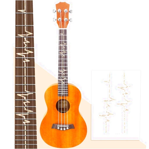 KIILOMP Guitar Stickers Electrocardiogram Guitar Fretboard Stickers Fret Decal Inlays for Guitar Ukulele Guitar Accessories Gifts for Guitar Player