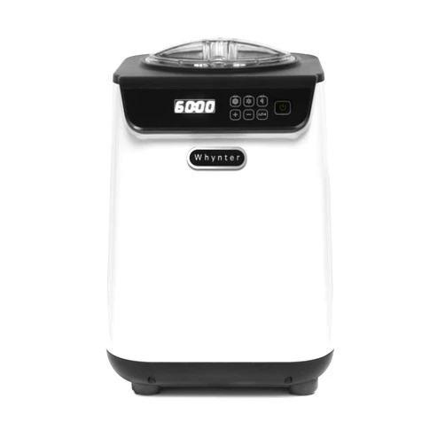 Whynter Ice Cream Maker Machine Automatic 1.28 Qt Upright with Built-in Compressor, LCD Digital Display & Timer, No Pre-Freezing, ICM-128WS, White