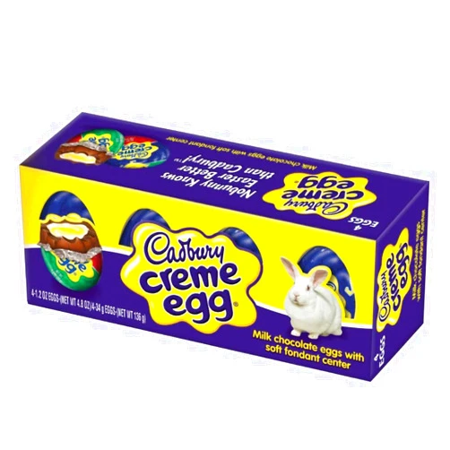 Tundras Cadbury Creme Eggs, 1.2-Ounce (Pack of 4) in Tundras Box