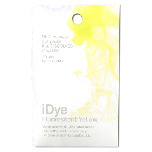 Jacquard Idye Natural Fabric: Fluor Yellow