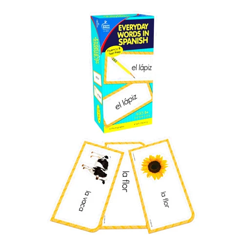 Carson Dellosa Education Carson Dellosa 104 Everyday Sight Words in Spanish Flash Cards for Kids, Vocabulary Flashcards for Toddlers Ages 5 and Up, Educational Games for Bilingual and ESL Learners