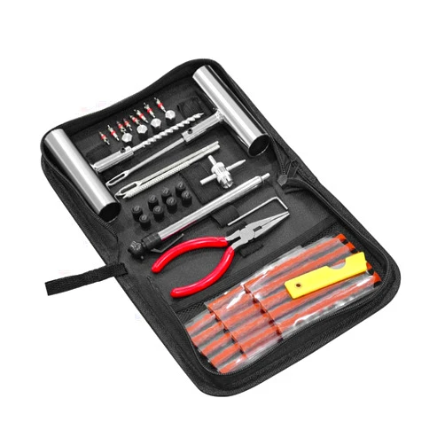 BESULEN Tire Repair Kit, 46 Pcs Heavy Duty Tire Plug Kit to Fix Punctures, Car Emergency Tool, Universal Plug Flats Patch Kit for Motorcycle, Truck, Tractor, Trailer, RV, SUV, ATV. Car Accessories