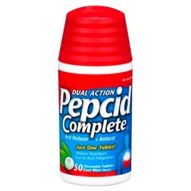 Pepcid Complete Acid Reducer + Antacid Chewable Tablets, Cool Mint Flavor, 50 ea - 2pc by Pepcid Complete