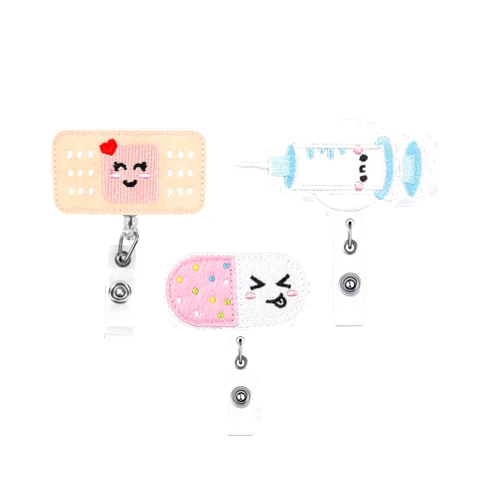 Generic 3 Pack - Nursing Medical Badge Reels - Cute Retractable ID Badge Holder for Nurses, Medical Staff, and Healthcare Workers Syringe, Bandage, Pill Fun Holiday Gift Christmas Thanksgiving