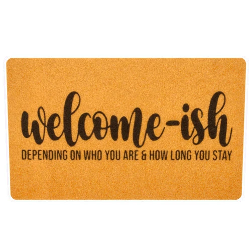 CXQRR Funny-Welcome-Door-Mat-Outside-Entrance-Doormat-Welcome - Ish Front-Door Entrance-Door-Mat for Indoor-Outdoor Home Entry 17x30 Inch