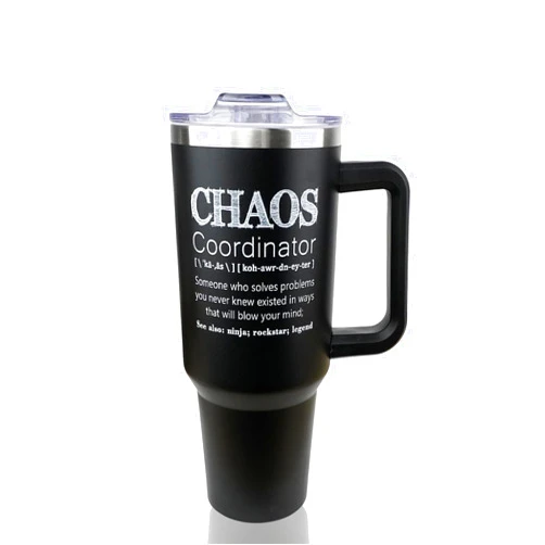 Ubxwetf Chaos Coordinator Tumbler Chaos Coordinator Gifts for Women Appreciation Gifts for Boss, Teacher, Coworker, Social Worke -Chaos Coordinator Cup 40 OZ