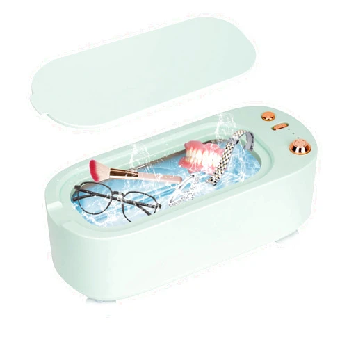 Sepren Ultrasonic Jewelry Cleaner,45KHz Portable Professional and Low Noise Cleaner Machine for Jewelry,Glasses,Watch Strap,Razors and Makeup Brush with 3 Modes Cleaning,304 Stainless Steel Tank. (Green)