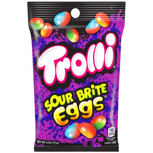 Trolli Sour Brite Eggs, Assorted 4.0 Ounce