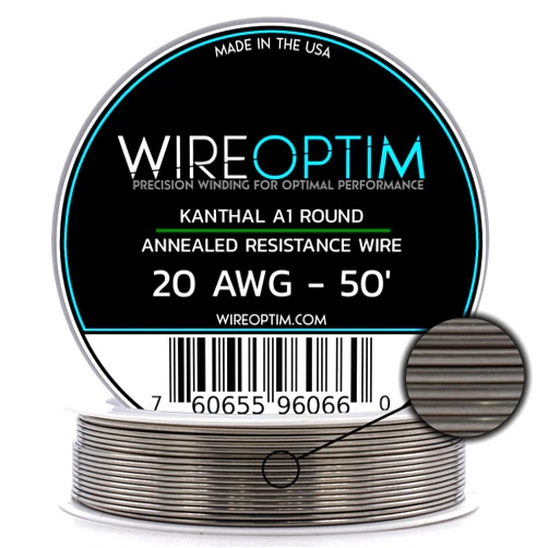 WIREOPTIM 20 AWG Kanthal A1 Resistance Wire - 50 Feet - WIREOPTIM