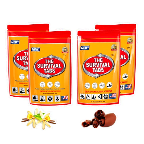 The Survival Tabs Survival Tabs 8-Day Emergency Food Supply – 96 Tabs for Tornado, Hurricane, Disaster Relief – Long Shelf Life, Lightweight, No Prep Emergency Food Ration Non-GMO Gluten-Free