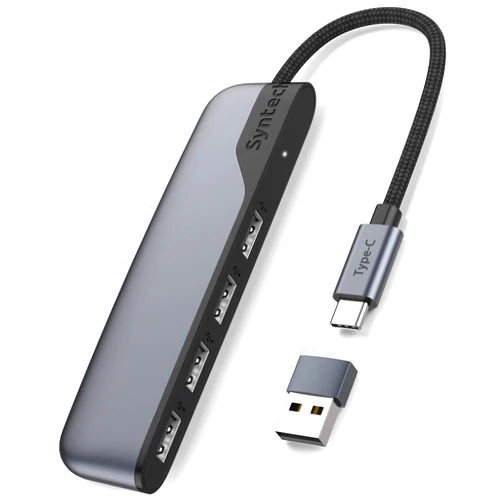 Syntech USB C to USB Hub 4 Ports, Syntech Type C to USB 3.0 Hub with a USB C to USB Adapter (USB 2.0), Thunderbolt 3 to USB Hub, iPad Pro, iMac