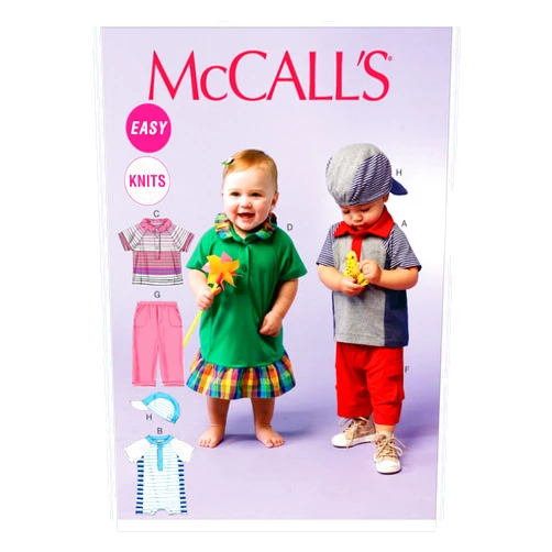 McCall's McCall Patterns M6683 Infants' Tops, Romper Dress, Panties, Shorts, Pants and Hat Sewing Template