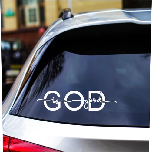 GRIT KULTURE GRITKULTURE God Is Good Christian Religious Vinyl Decal Sticker for Cars, Trucks, Laptops, Jesus Christ, Window Decal Sticker
