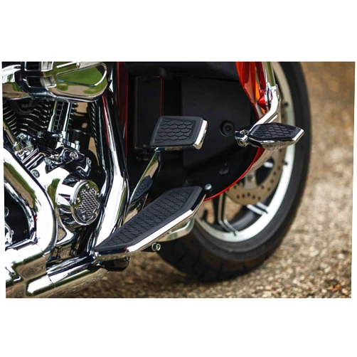 Kuryakyn 5914 Motorcycle Foot Control: Hex Brake Pedal Pad for 1980-2019 Harley-Davidson FL Motorcycles, Chrome