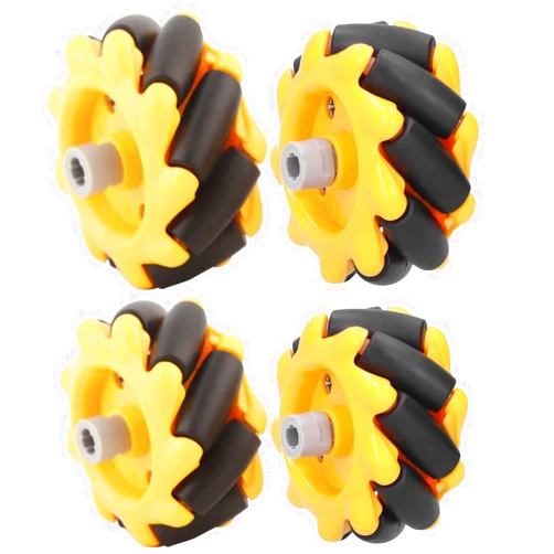 LiebeWH Mecanum Wheel 48mm Omni Directional Electric Motors Parts Smart Robot Car Accessories DIY Components(2 Pairs)