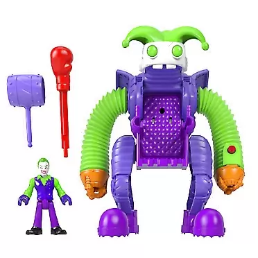 DC Super Friends Fisher-Price Imaginext The Joker Battling Robot, poseable Figure Set for Preschool Pretend Play Ages 3 Years and up