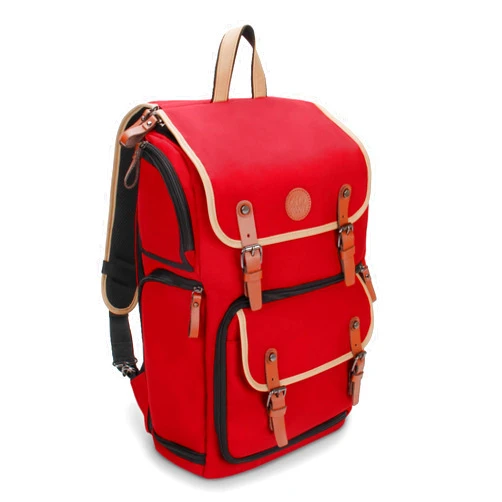 GOgroove Camera Backpack Bag Professional for DSLR/SLR/Mirrorless Photography Camera Case and Laptop with 15.6 inch Laptop Compartment, Tripod Holder, and Waterproof Rain Cover (Red) (Full-Size)