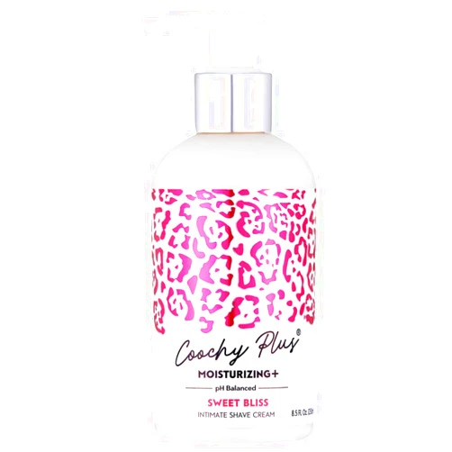 IntiMD Coochy Plus Intimate Shaving Cream SWEET BLISS For Pubic, Bikini Line, Armpit - Rash-Free With Patent-Pending MOISTURIZING+ Formula – Prevents Razor Burns & Bumps, In-Grown Hairs (Bottle 8.5oz) (1-Pack)