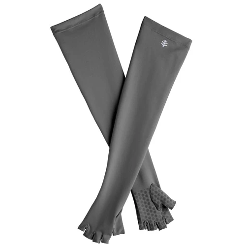 Coolibar UPF 50+ Unisex Perpetua UV Long Fingerless Sun Gloves - Sun Protective