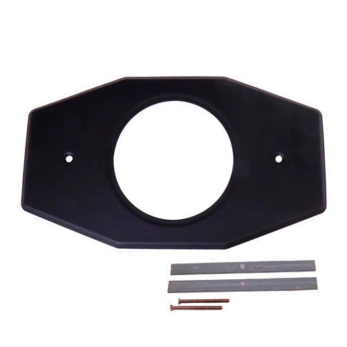 Westbrass One-Hole Remodel Plate for Moen and Delta, Matte Black, D502-62