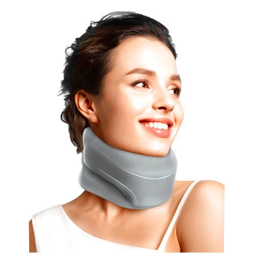 BETOVIN Neck Brace Cervical Collar - Neck Support Brace for Sleeping, Soft Foam Wraps Keep Vertebrae Stable and Aligned for Relief of Cervical Spine Pressure for Women & Men, (12.6-15.8 Inch) Grey