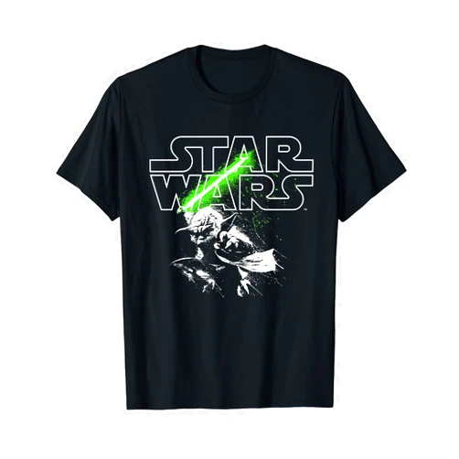 Star Wars Yoda Lightsaber Logo T-Shirt