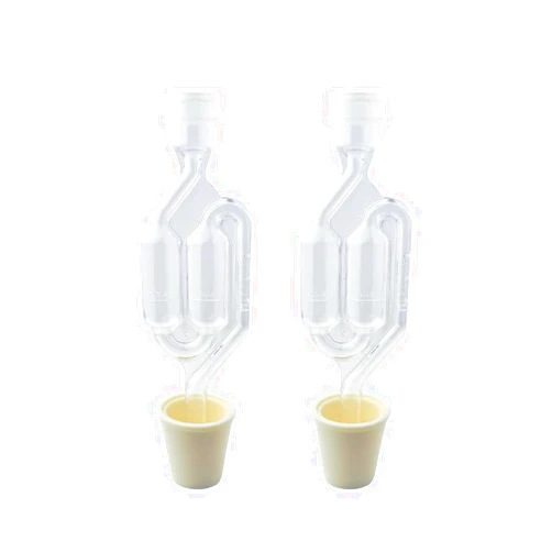 Fastrack Twin Bubble Airlock and Carboy Bung (2-Pack) | Fermentation Airlocks for Homebrewing Beer, Wine, Mead, and Kombucha