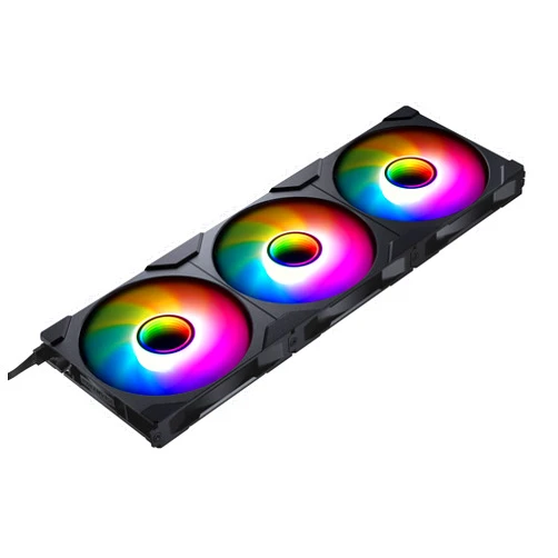 Phanteks M25-140 Gen2 Triple Pack, 3X 140mm ARGB High Performance Cooling Fans, Daisy-Chain Unified Fan Frame, Infinity Mirror hub, Single Cable Connection, Black