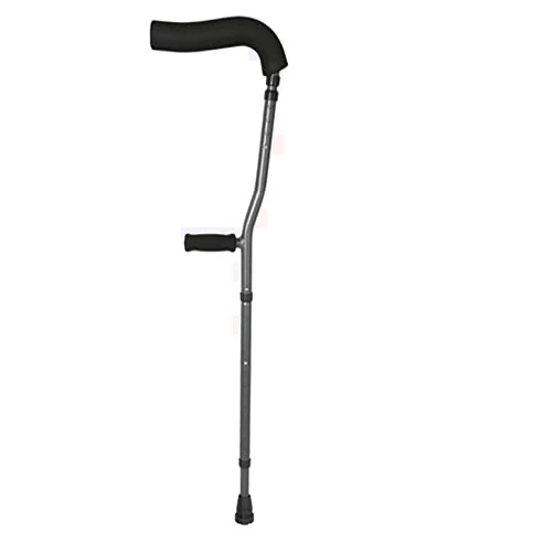 RTXUGMM Underarm Crutch Adult, Portable Folding Walking Cane, F-Shape Adjustable Telescopic Crutch for Seniors Disabled Elderly (Pack of 1/Black)