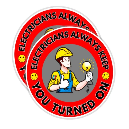 ASTUTE GRACE AG-Electrician Stickers and Funny Hat Stickers for Construction Workers, Electricity Lineman Stickers and Accessories Gifts, 3 Inches Set of 2