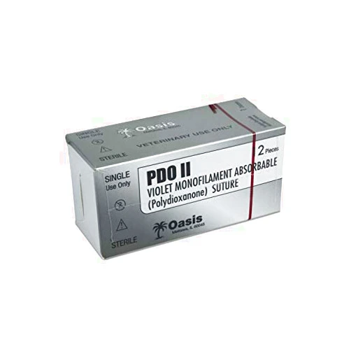 Generic Oasis PDO (Polydioxanone) Surgical Suture, 2-0, (SH) 1/2 26mm Round Bodied Needle, 75cm, 12/Box, Veterinary Use