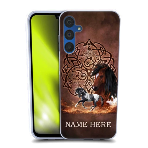 Head Case Designs Officially Licensed Custom Customised Personalised Brigid Ashwood Horse Name and Initial Soft Gel Case Compatible with Samsung Galaxy A15