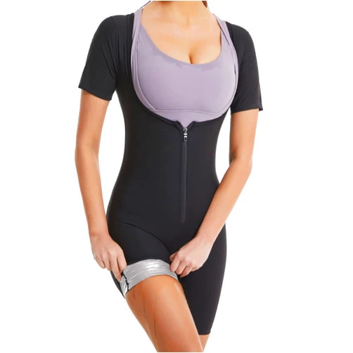 Kustro Women's Full Body Shaper,Sweat Sauna Suit,Tummy Control Jumpsuit,Waist Trainer for Weight Loss Gym Trainning