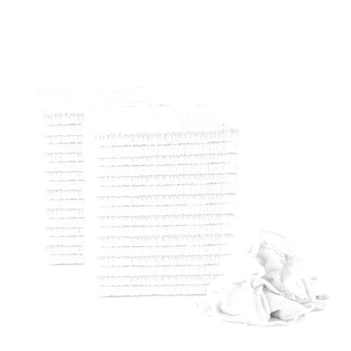 Nabob Wipers White Terry Rags 2lb Bulk Towel Rag Multipurpose 12x12 Inches 100% Cotton Ring Spun Cleaning Solution for Body Shops, Garages, Restaurants, Home, Bars (22-25 Pack)