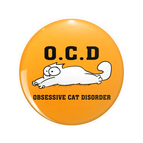Veteran Pins Ocd Obsessive Cat Disorder Simons Cat Funny For Men Simons Cat Ocd Trending For Women Cat Charcater Cartoon Funny Keychain Stainless Steel with Ring