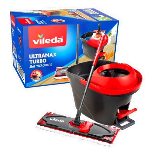 Vileda Ultramat Turbo Flat Mop and Bucket Set