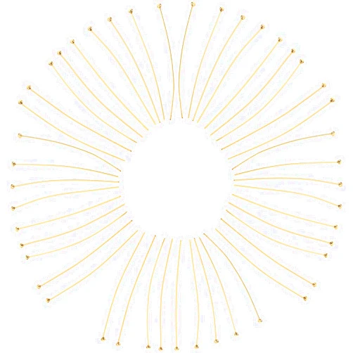 EXCEART 50pcs Ball Jewelry Needle Jewelry Making headpin Open Eye pin Round Ball headpins Quilting pin Earring pin DIY Head pin Metal end headpin Sewing Needle 304 Stainless Steel Bendable