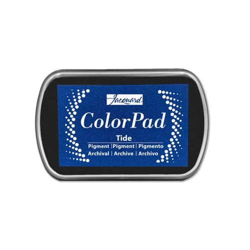 Jacquard ColorPad Archival Pigment Ink Stamp Pads- Tide - Acid Free - Non-Toxic - Excellent for Blending, Embossing and Stamping